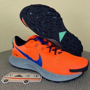 Nike Pegasus Trail 3 Hiking Shoes Sneakers Mens 10.5 Orange Blue :8722